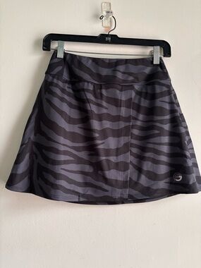 Performance A-Line Skirt in Black Zebra Print by Starter